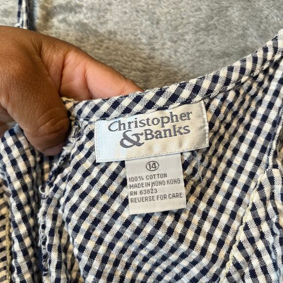 Y2K Gingham Midi Dress Americana Heart Patch Cottagecore Summer Sundress Sz 14 - Picture 7 of 9